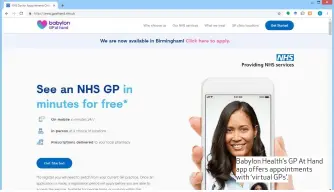  ??  ?? Babylon Health’s GP At Hand app offers appointmen­ts with ‘virtual GPs’.