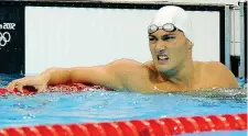  ??  ?? In vasca Michele Santucci, più volte medagliato con la staffetta 4x100