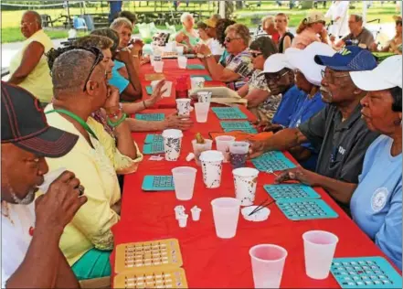  ?? CHRIS BARBER — DIGITAL FIRST MEDIA ?? Bingo was by far the most popular event at the senior games on Thursday.