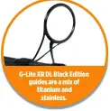  ??  ?? G-Lite XR DL Black Edition guides are a mix of titanium and stainless.