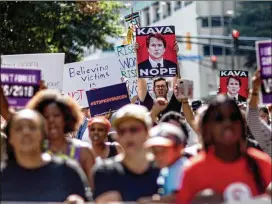  ??  ?? An Oct. 1 survey of likely Georgia voters found that 90 percent of Republican­s said they supported Kavanaugh’s confirmati­on while 90 percent of Democrats opposed it.