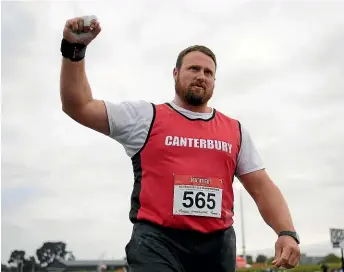  ??  ?? Kiwi shot put world champion Tom Walsh says it’s time to give people something to smile about again.