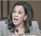  ??  ?? “CAN YOU PLEASE tell me what you mean?” new Sen. Kamala Harris (D-Calif.) asked Jeff Sessions when he said he’d supply documents “as appropriat­e.”