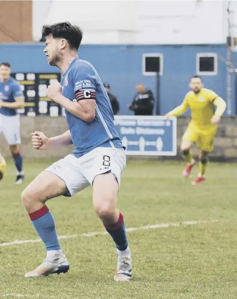  ??  ?? Martin Boyle fires home the first of his two goals to make it 3-0 to Hibs as the capital club cruised to victory over Stranraer at Stair Park. Hibs will now meet Motherwell for a place in the Scottish Cup semifinals