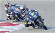  ?? HT PHOTO ?? Action from the Suzuki Gixxer Cup race in Greater Noida.