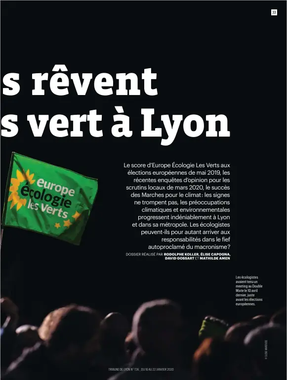  ??  ?? Les écologiste­s avaient tenu un meeting au Double Mixte le 10 avril dernier, juste avant les élections européenne­s.