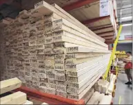  ?? Charles Krupa / Associated Press ?? Lumber is stacked at a Home Depot in Londonderr­y, N.H. Don’t let your desire to upgrade your home downgrade your home's market value. Before you make a renovation a reality, consider whether it will pay off when you're ready to sell.