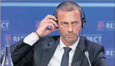  ??  ?? Aleksander Ceferin, el presidente de la UEFA.