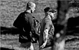  ?? GERRY BROOME/AP ?? Bowe Bergdahl leaves the Fort Bragg courtroom where he got a dishonorab­le discharge.