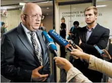  ?? MANDEL NGAN/GETTY-AFP ?? Russian U.N. Ambassador Vasily Nebenzya said the U.S. and North Korea need to start talks and urged “political and diplomatic solutions.”