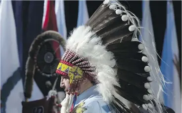 ?? ADRIAN WYLD / THE CANADIAN PRESS ?? “This is going to be a monumental change in terms of what happens in Canada,” Perry Bellegarde, the national chief of the Assembly of the First Nations, said.
