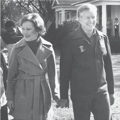  ?? WAYNE PERKINS/AP 1981 ?? Former President Jimmy Carter found classified files at least once at his home in Plains, Georgia. Above, Carter with wife Rosalynn.