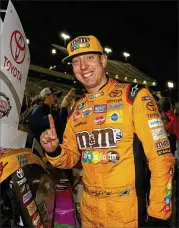  ?? MATT SULLIVAN / GETTY IMAGES ?? Kyle Busch goes into Sunday’s race at Talladega Superspeed­way as the hottest driver and the Cup Series points leader.