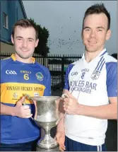  ??  ?? Cullen captain Daire Twomey and Knocknagre­e captain Danny Cooper both have eyes for the prize this weekend.