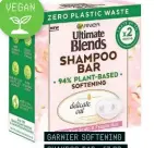  ??  ?? GARNIER SOFTENING SHAMPOO BAR, £7.99
FOAMIE SHOWER BODY BAR, £5.95