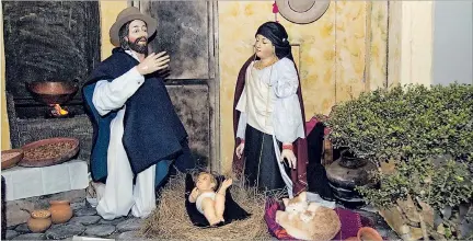 ?? ARCHIVO ?? Pesebre. El nacimiento kichwa en él se muestra a María, José y el Niño Jesús, ellos reflejan la cultura y caracterís­ticas físicas de los pueblos andinos.