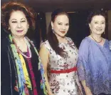  ??  ?? Olga Martel, Lilibeth Campos, Chona Lopez