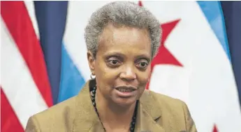  ?? ASHLEE REZIN/SUN-TIMES FILE ?? Mayor Lori Lightfoot said some tours and convention­s oppose a downtown casino “because they feel like their convention­eers will go to the casino and not actually participat­e in the convention.”