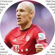  ??  ?? Bayern Munich striker, Arjen Robben