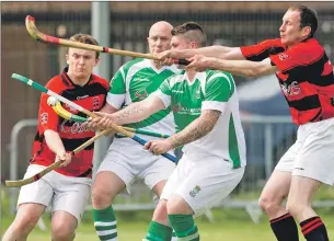  ?? Photo: Neil Paterson ?? Action from the Beauly v Glenurquha­rt Sutherland Cup match.