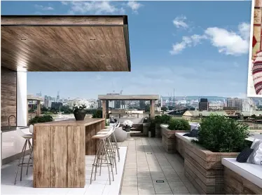  ??  ?? Leading the high life: Green Dragon House in Croydon has a tenth-floor sky garden