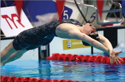  ??  ?? Kathleen Dawson sliced a second off her Scottish record in the 200 metres backstroke in London