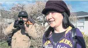  ?? DARRYL DYCK THE CANADIAN PRESS ?? Meng Wanzhou attends a court appearance in Vancouver this week. She holds at least one public affairs passport, a document most countries reserve for diplomats and government officials.