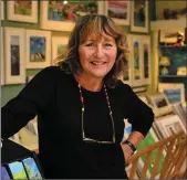  ?? Louise McIntyre in Dingle Artworks on Green Street as business got up and running on Monday. ??