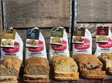  ?? PHOTO COURTESY OF SOBERDOUGH BREW BREAD ?? Just in time for the season are: gingerbrea­d loaf, cinnamon swirl, and cranberry orange.