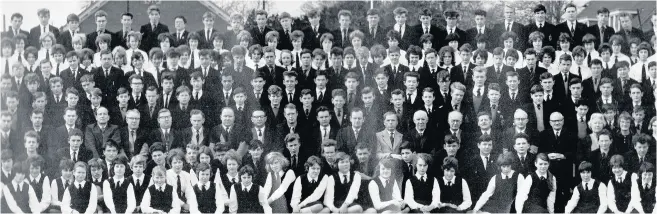  ??  ?? A section of a photograph of pupils from Humphrey Perkins High School in 1963 sent in by Looking Back reader Pete Johnson.