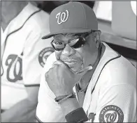  ?? AP/ALEX BRANDON ?? Dusty Baker did not have his contract renewed as manager of the Washington Nationals after leading the Nationals to consecutiv­e National League East Division titles.