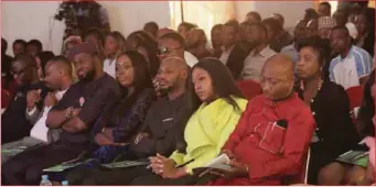  ??  ?? L-R: Desmond Elliot, Love Idoko, Tuface Idibia and other participan­ts