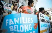  ?? MARK WILSON/GETTY ?? Protesters call Friday for a halt to the Trump administra­tion’s family separation border policy.