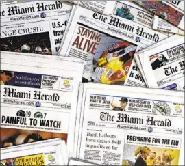  ?? Wilfredo Lee Associated Press ?? McCLATCHY, long considered a bastion of exemplary local journalism, could end up in the hands of a hedge fund known for its ownership of the National Enquirer.