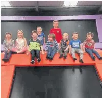  ??  ?? Children from Bright Horizons Nursery ready for their trampoline session