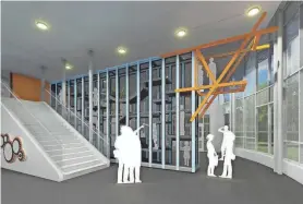  ?? COURTESY OF ONEIDA COUNTY ?? Oneida County has given the Utica Children’s Museum $500,000 to build the Climber, seen here in an artist’s rendering. The space in the new museum’s rotunda will let kids climb and explore. The museum is expected to open later this year.