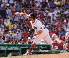  ?? Mary Schwalm / Associated Press ?? Red Sox pitcher Kutter Crawford delivers in the seventh inning Monday.