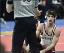  ?? BY JOE BOYLE JBOYLE@DIGITALFIR­STMEDIA.COM @BOYLERALER­TTROY ON TWITTER ?? Sean Malenfant on February 29 at the Times Union Center for the NYSPHSAA Wrestling Championsh­ips.