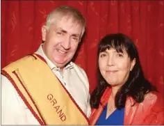  ??  ?? St Patrick’s Day parade grand marshal Joe Dixon with wife Catriona.