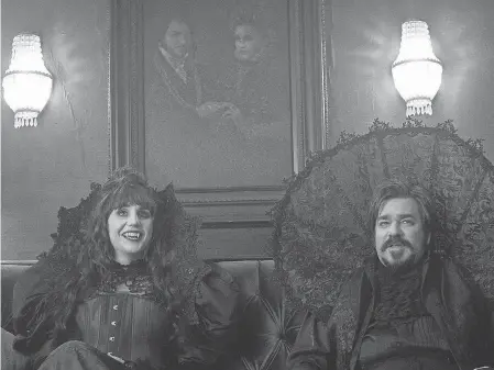  ?? BYRON COHEN/FX ?? Natasia Demetriou is Nadja and Matt Berry is Laszlo in “What We Do in the Shadows.”