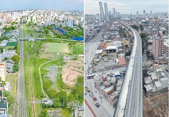  ?? Archivo ?? Dos de los predios en litigio son la playa ferroviari­a de Caballito y el Viaducto San Martín