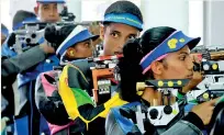  ??  ?? National shooters have been training at different venues from time to time and are eager to see the sport resume