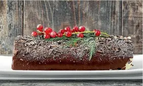  ??  ?? La Buche de Noel is a firm French favourite for Christmas Eve dinner.