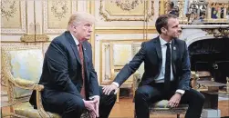  ?? TOM BRENNER NYT ?? Relations between U.S. President Donald Trump, left, and French President Emmanuel Macron have chilled recently.