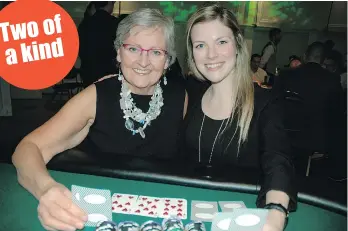  ??  ?? Rheumatolo­gist Dr. Jean Gillies was all-in for Samantha Rogers’ poker charity tournament. The inaugural event raised $85,000 for the Arthritis Society’s B.C. and Yukon chapter.