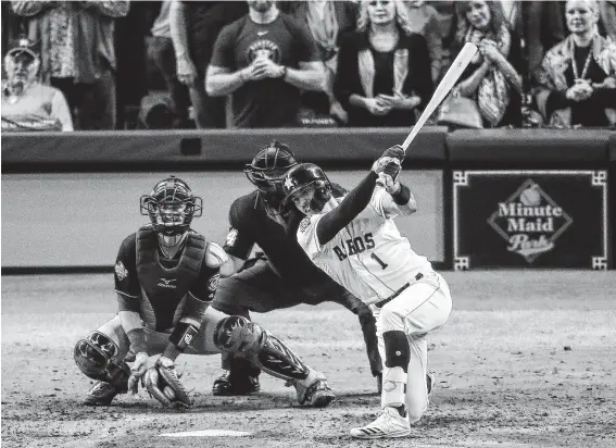  ?? Godofredo A. Vásquez / Staff photograph­er ?? Stephen Strasburg struck out Astros shortstop Carlos Correa to end the fourth inning. Strasburg also fanned Jose Altuve with two on in the fifth.