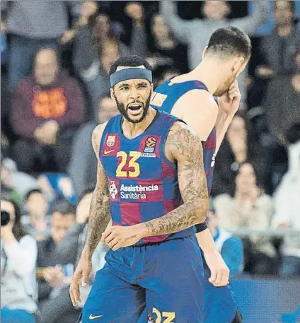  ?? FOTO: PERE PUNTÍ ?? Malcom Delaney en una imagen de un partido con el Barça en el Palau. El base rompió finalmente con el club azulgrana