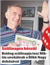  ??  ?? Szülinapra készül
Boldog szülinapja lesz Miklós unokáinak a Blikk Nagy dobásával