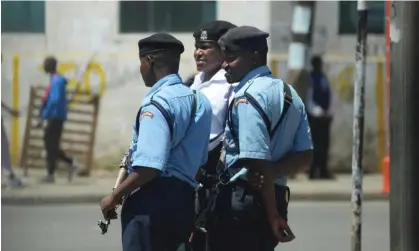  ?? ?? Kenya police patrol the streets of Nairobi, Kenya, on 12 March. Photograph: Brian Inganga/AP