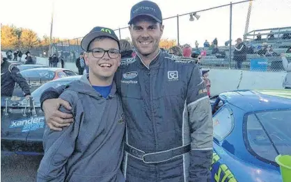  ?? SUBMITTED ?? Charlottet­own’s Kobe Stewart is a 17-year-old autistic boy who wasn’t really verbal or socially comfortabl­e until he met and befriended stock car driver Robbie MacEwen. Kobe’s mother says the friendship has changed her son’s life.